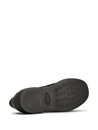 Shop Tod's Preppy Style Loafers Shoes In Black