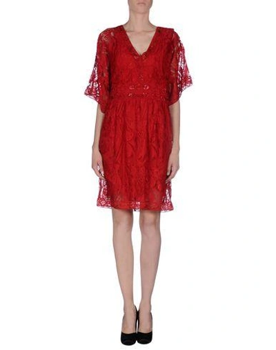 Shop Emilio Pucci Knee-length Dress In Brick Red