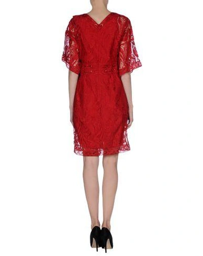 Shop Emilio Pucci Knee-length Dress In Brick Red