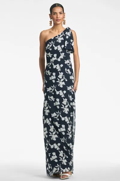 Sachin & Babi Chelsea Gown In Navy Venetia Petal