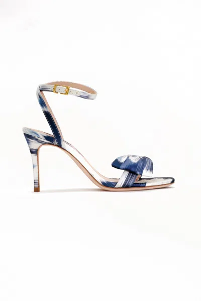 Sachin & Babi Chelsea Obi-bow Open Toe In Blue Ikat Floral