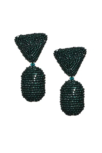 Sachin & Babi Chrystie Earrings In Antique Green