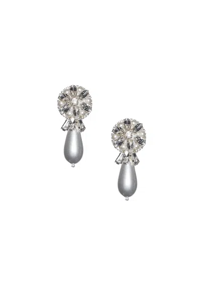 Sachin & Babi Elisha Earrings In Clear / Pearl