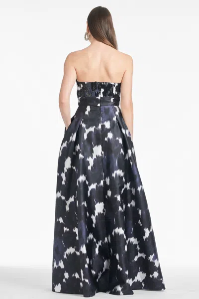 Sachin & Babi Embellished Giovanna Gown In Dark As Night Ikat