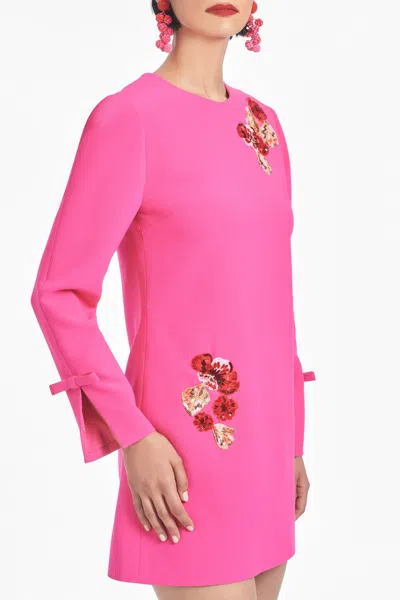 Shop Sachin & Babi Embroidered Lily Dress In Electric Pink