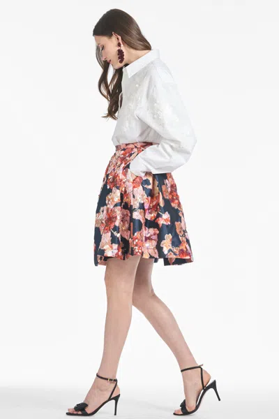 Sachin & Babi Eton Skirt In Bedford Bouquet