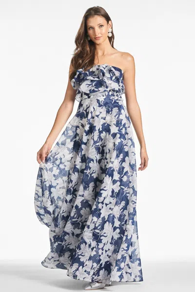 Sachin & Babi Frivolla Gown In Alto Blu Fiore