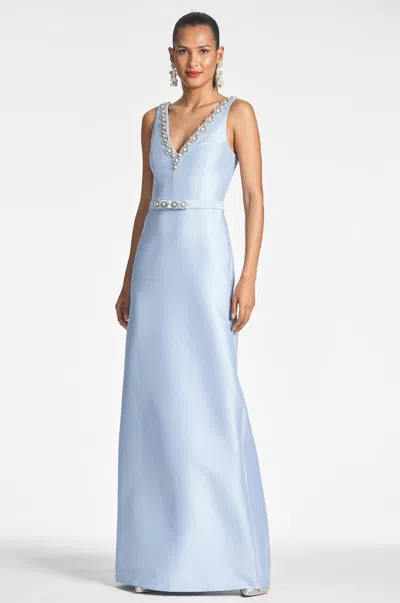 Sachin & Babi Garda Gown In Glacial Blue