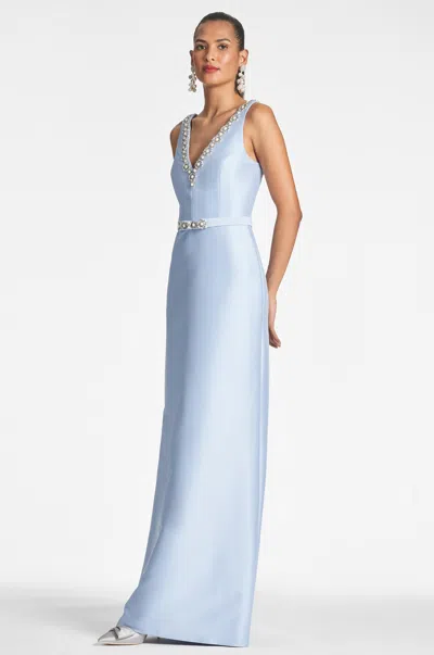 Sachin & Babi Garda Gown In Glacial Blue