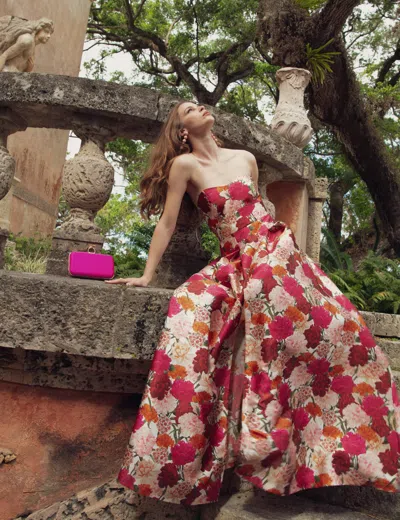 Sachin & Babi Giovanna Gown In Molti Fiore