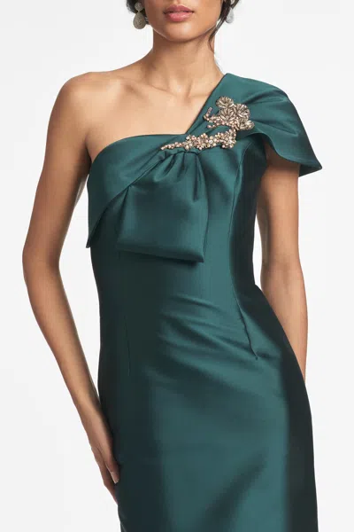 Sachin & Babi Black Ines Gown In Forest Green