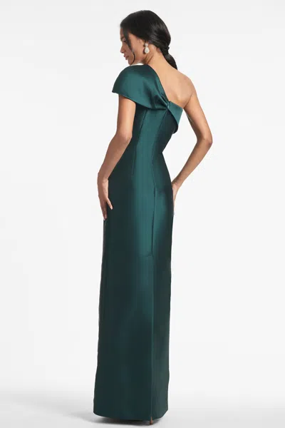 Sachin & Babi Black Ines Gown In Forest Green