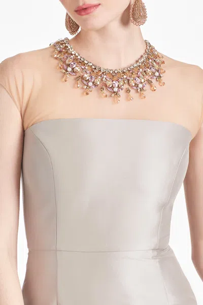 Sachin & Babi Irina Gown In Frosty Pewter