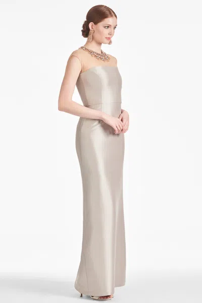 Sachin & Babi Irina Gown In Frosty Pewter