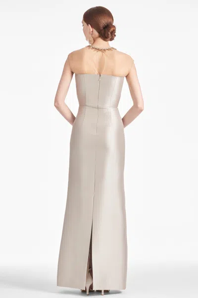 Sachin & Babi Irina Gown In Frosty Pewter