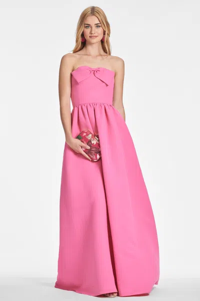 Sachin & Babi Isabeau Gown In Shocking Pink