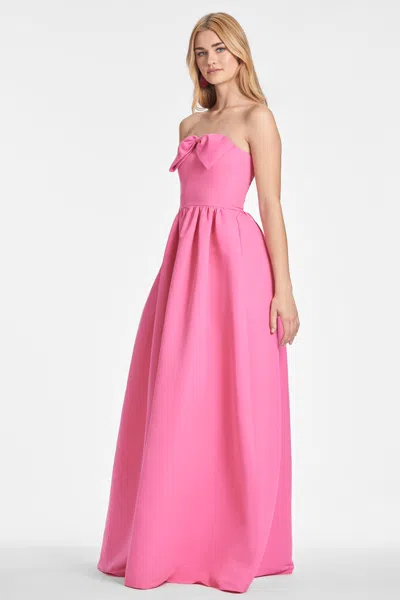 Sachin & Babi Isabeau Gown In Shocking Pink