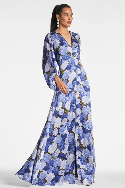 Sachin & Babi Jenny Floral-print Maxi Dress In Rosa Azurro