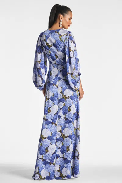 Sachin & Babi Jenny Floral-print Maxi Dress In Rosa Azurro