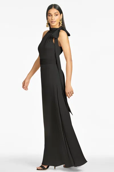 Sachin & Babi Harris One-shoulder Asymmetric Faux Leather Midi Dress In Black