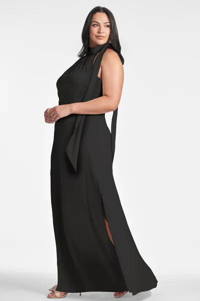 Sachin & Babi Harris One-shoulder Asymmetric Faux Leather Midi Dress In Black