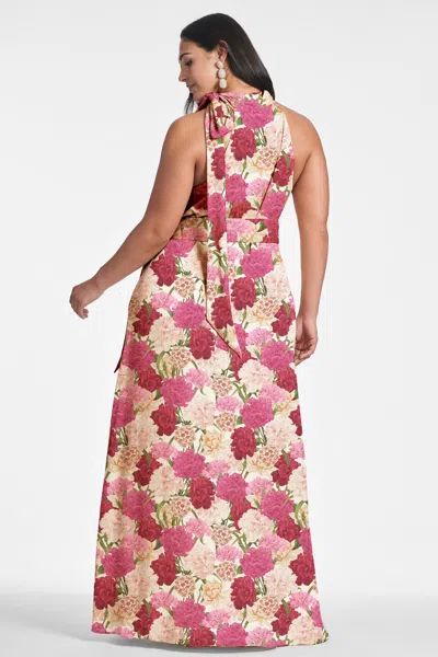 Sachin & Babi Women's Kayla Floral Crinkled Chiffon Halter Gown In Campo Di Fiore