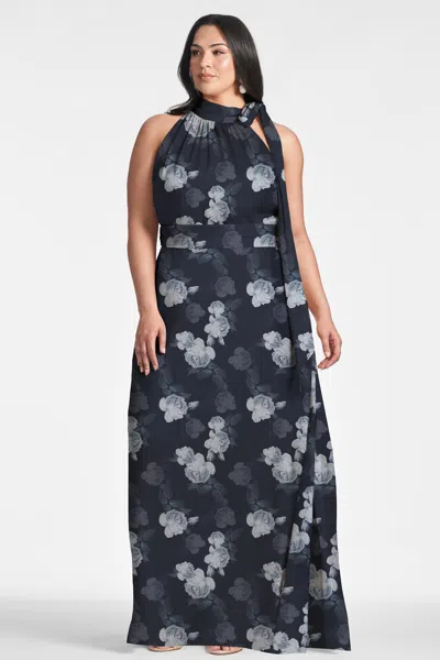 Sachin & Babi Kayla Gown In Midnight Glacial Rose