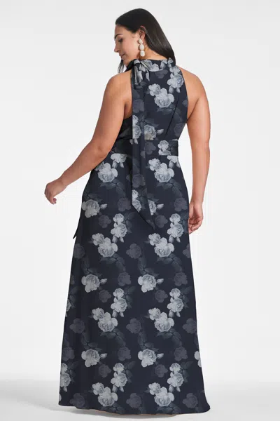 Sachin & Babi Kayla Gown In Midnight Glacial Rose