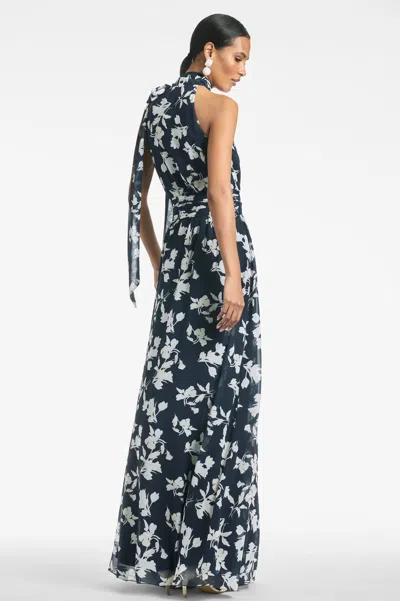 Shop Sachin & Babi Kayla Gown In Navy Venetia Petal