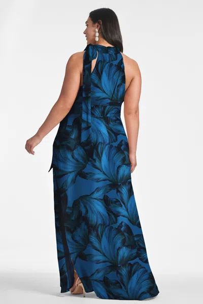 Sachin & Babi Kayla Halter Gown In Tonal Petal