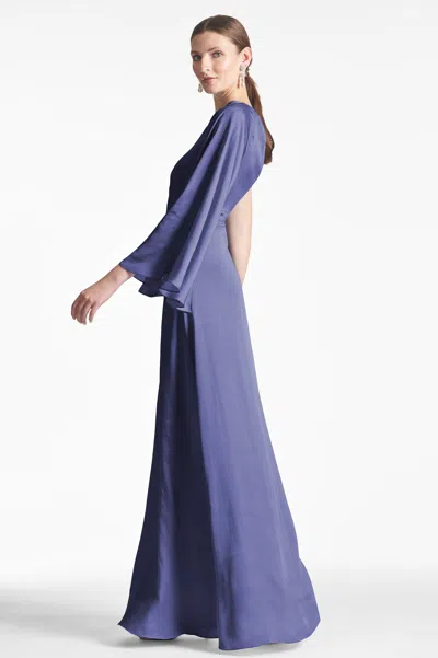 Sachin & Babi Keely One-shoulder Gown In Deep Cobalt
