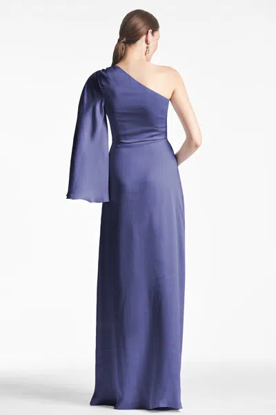 Sachin & Babi Keely One-shoulder Gown In Deep Cobalt