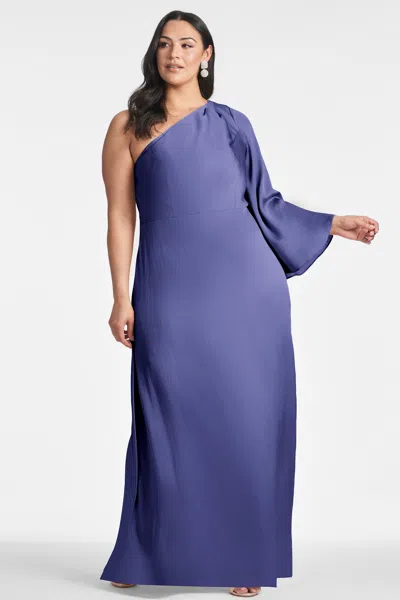 Sachin & Babi Keely One-shoulder Gown In Deep Cobalt