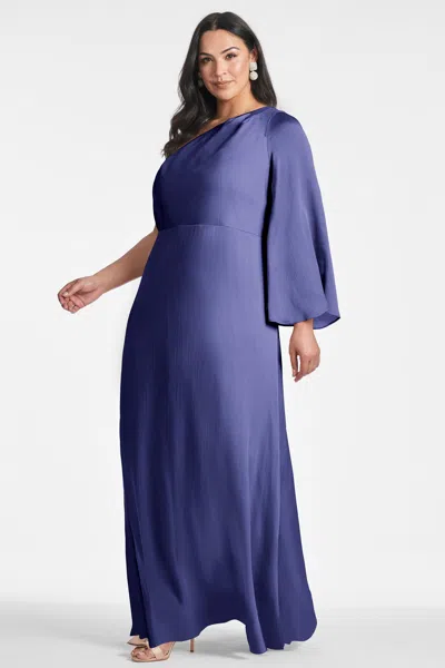 Sachin & Babi Keely One-shoulder Gown In Deep Cobalt