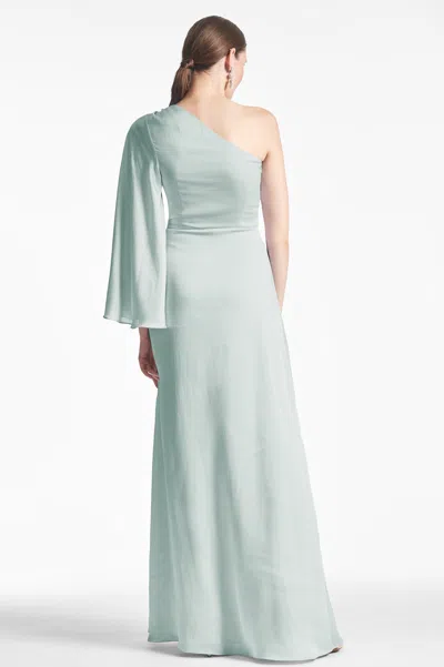 Sachin & Babi Keely One-shoulder Gown In Jade