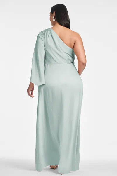 Sachin & Babi Keely One-shoulder Gown In Jade