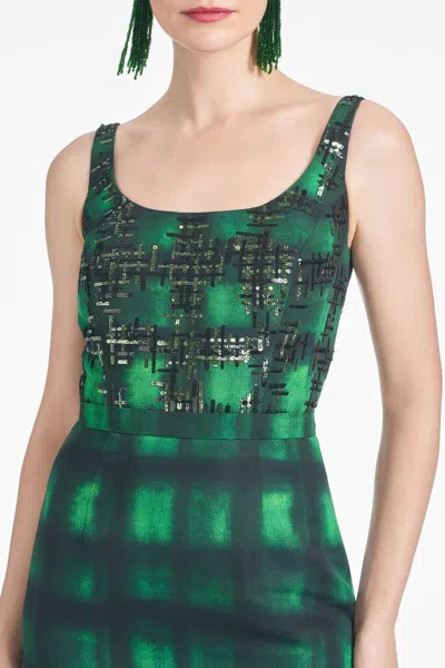 Sachin & Babi Lana Gown In Emerald Shobori