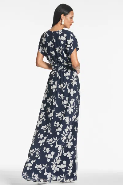 Sachin & Babi Leah Gown In Navy Venetia Petal
