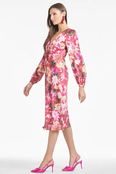 Sachin & Babi Lola Dress In Deep Pink Dahlia