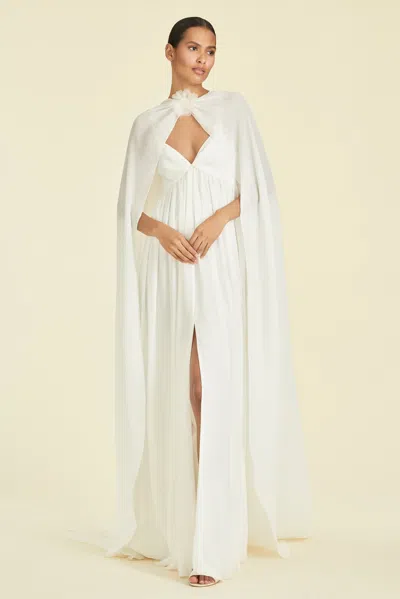 Sachin & Babi Monica Cape In Off White