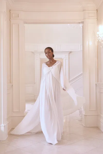 Sachin & Babi Monica Cape In Off White