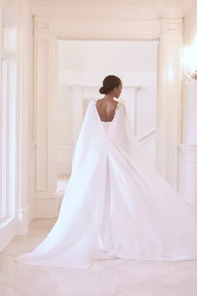 Sachin & Babi Monica Cape In Off White