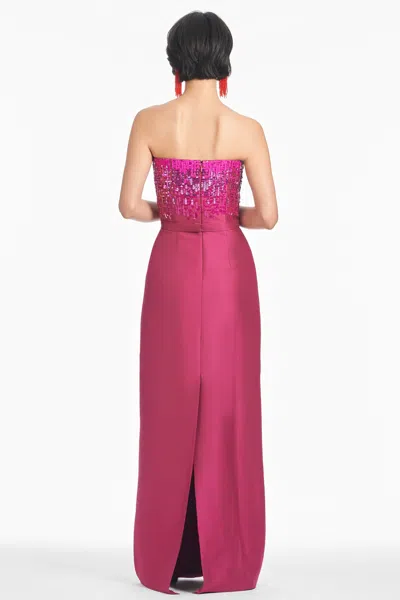 Sachin & Babi Phaedra Strapless Sequin Column Gown In Rhodolite