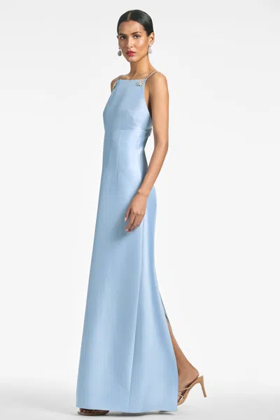 Sachin & Babi Pryce Gown In Glacial Blue
