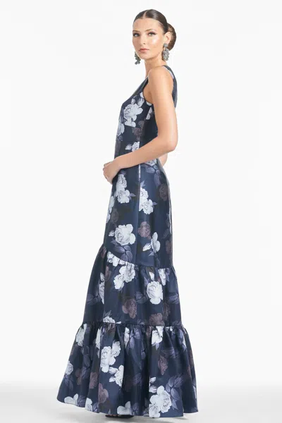Sachin & Babi Rori Gown In Midnight Glacial Rose