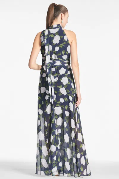 Sachin & Babi Selena Gown In Navy/ivory Moonlit Garden