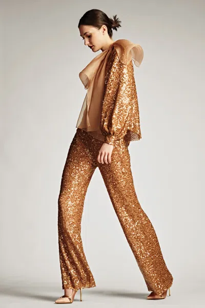 Shop Sachin & Babi Sequin Bri Pant In Honey