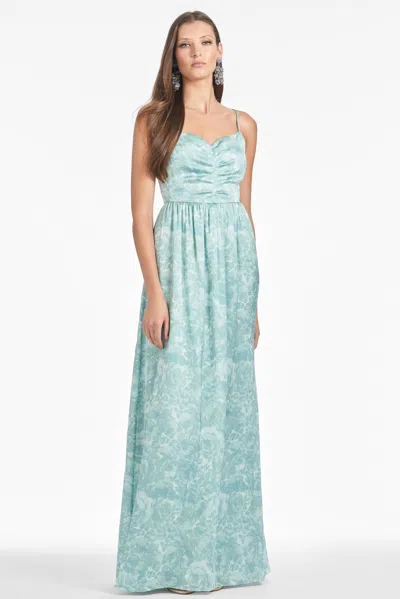 Shop Sachin & Babi Sienna Gown In Sage Painted Floral