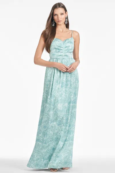 Sachin & Babi Sienna Gown In Sage Painted Floral