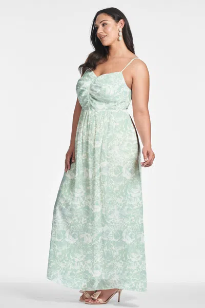Sachin & Babi Sienna Gown In Sage Painted Floral